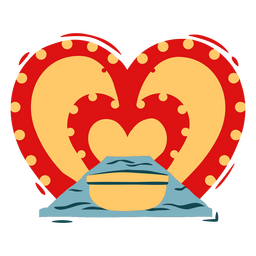 Ícone de circo de passeio de amor Desenho PNG