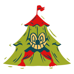 Haunted circus tent icon PNG Design