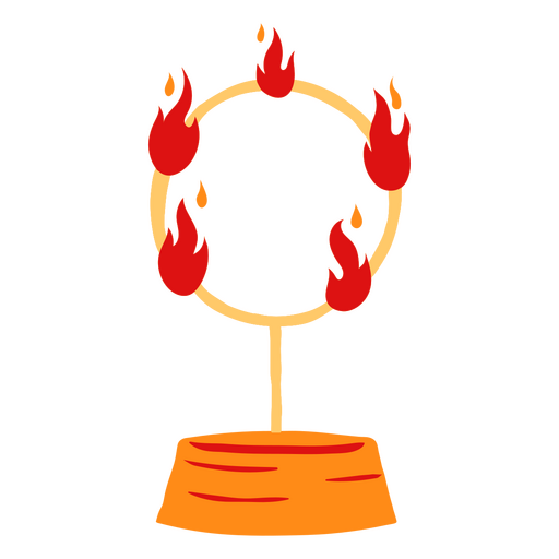 Fire ring circus icon