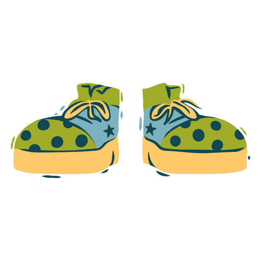 Icono de zapatos de payaso de circo Diseño PNG