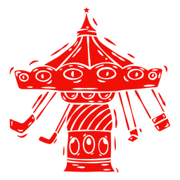 Ícone de recorte de passeio de circo Desenho PNG