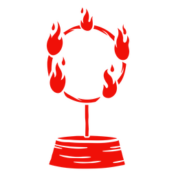 Ícone de corte de circo de anel de fogo Desenho PNG