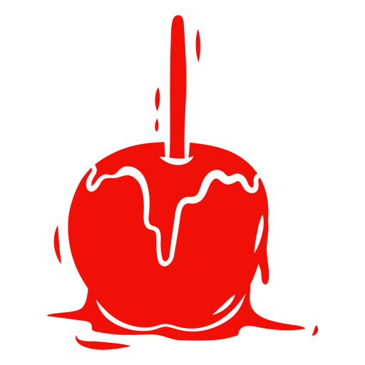 Karamell-Apfel-Zirkus-Symbol ausgeschnitten PNG-Design