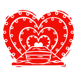A path to a radiant heart through the circus.   PNG Design