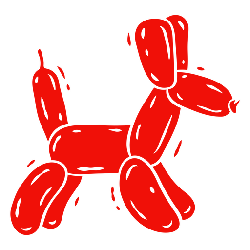 Eine Hundefigur aus Luftballons PNG-Design