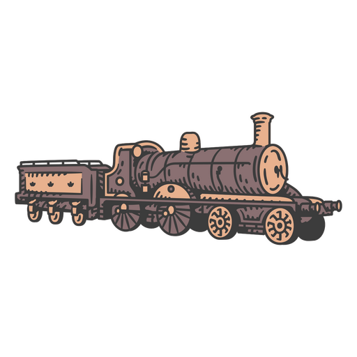 trem da virada do século Desenho PNG