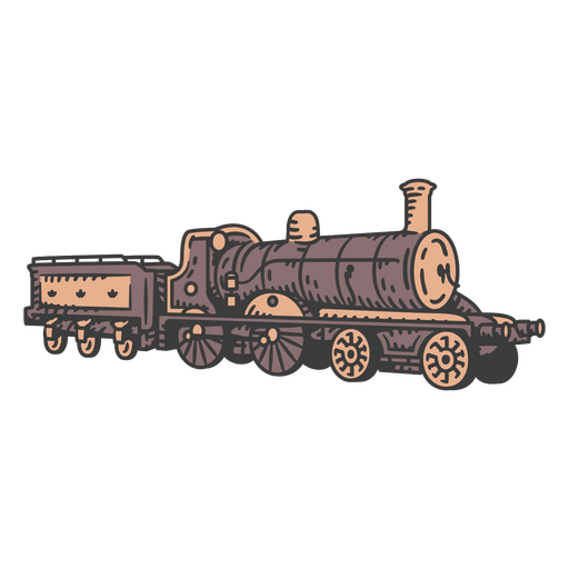 Turn of the century train  PNG Design