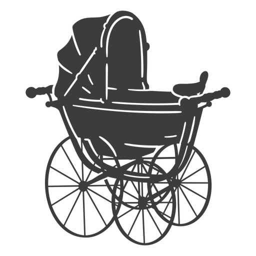 Antiker Kinderwagen aus den frühen 1900er Jahren PNG-Design