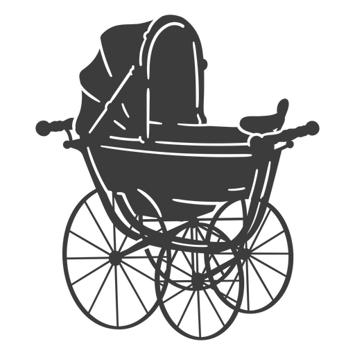Antique baby carriage from the early 1900s    PNG Design