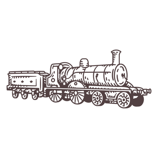 Início do trem do século XX Desenho PNG