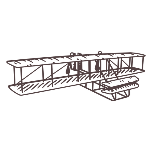 Avião do início do século 20 Desenho PNG