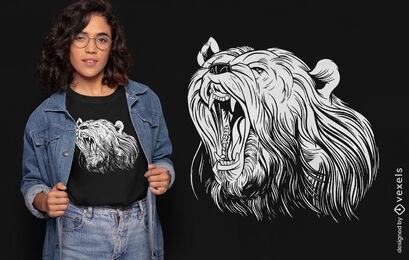 Roaring bear t-shirt design