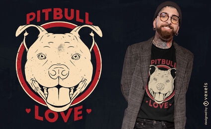 Pitbull love t-shirt design