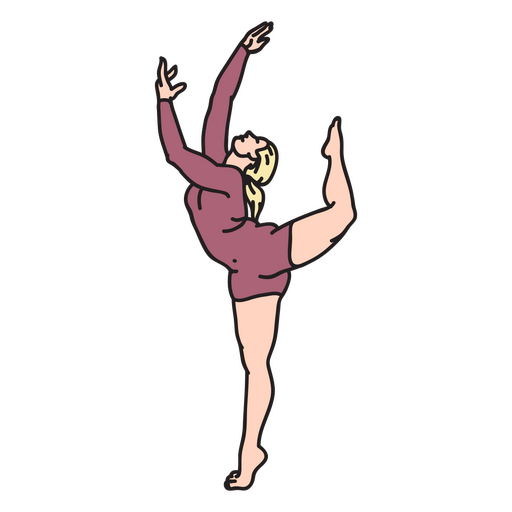 dançarina de balé talentosa Desenho PNG
