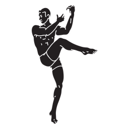 Professional cut out dancer ballet PNG Design