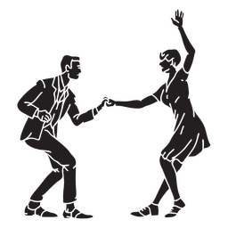 Pareja bailando corte profesional Diseño PNG