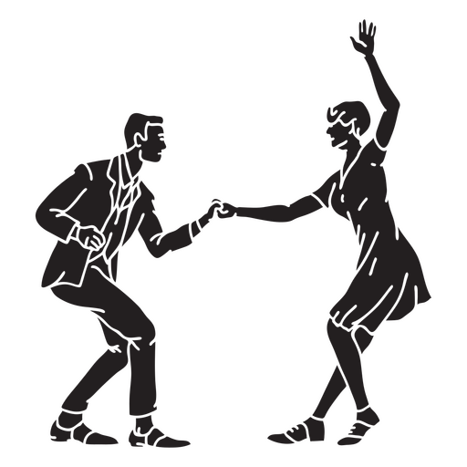 Couple dancing cut out professional PNG Design