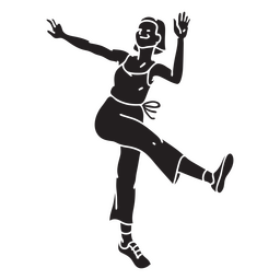 Woman Dancing Cut Out PNG & SVG Design For T-Shirts