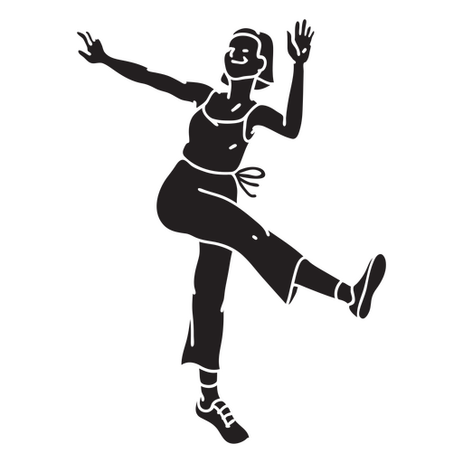 Woman dancing cut out PNG Design