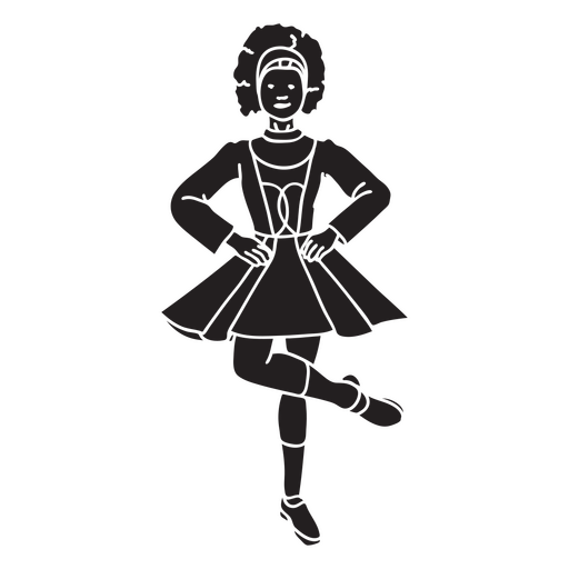 Traditional dancer cut out PNG Design