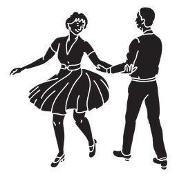 Old Couple Dancing Cut Out PNG & SVG Design For T-Shirts