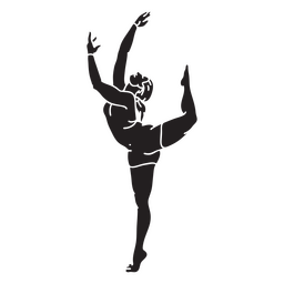 Bailarín recortado hombre Diseño PNG