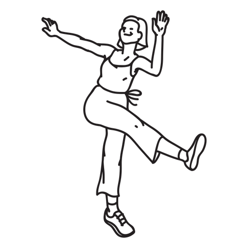 Curso de dança de mulher Desenho PNG