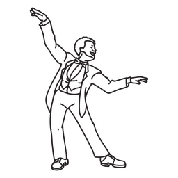 smoking de dança Desenho PNG