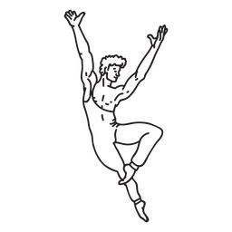 Professional dancer stroke PNG Design