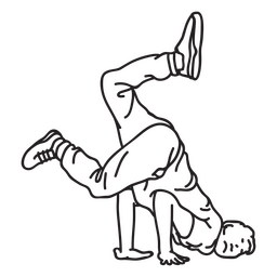 Breakdance-Schlaganfall-Junge PNG-Design