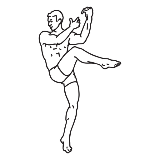 Dancer stroke man PNG Design
