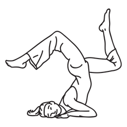Paso de niña de trazo de bailarina Diseño PNG