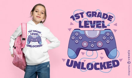Joystick 1st grade level unlocked t-shirt design