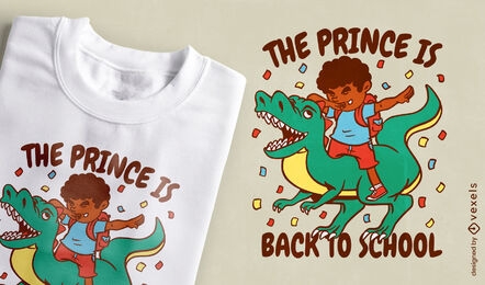 Back to school t-rex kid t-shirt design