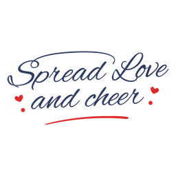 Spread love inspiring quote PNG Design