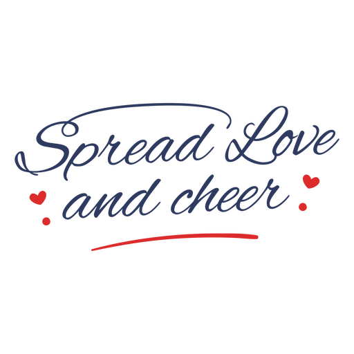 Spread love inspiring quote PNG Design
