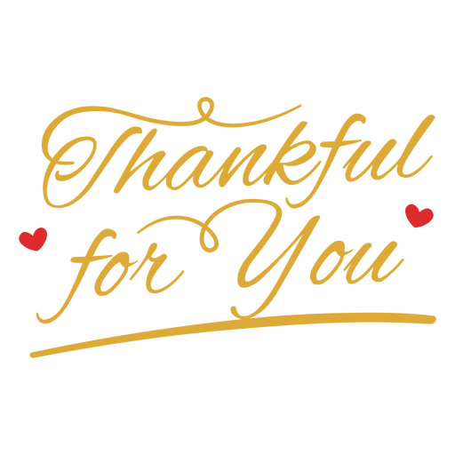 Thankful inspiring quote PNG Design