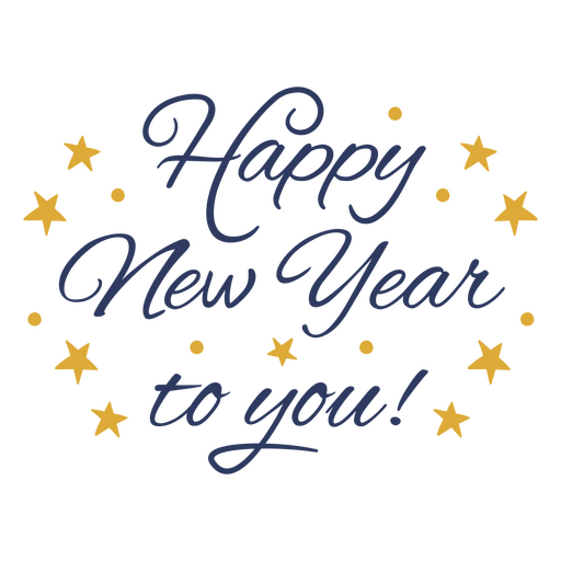 Happy New Year sentiment quote PNG Design
