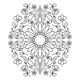ornamento de flores Desenho PNG