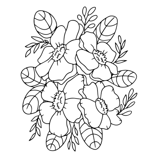 Wunderschönes Blumendesign mit prächtigen Blütenblättern PNG-Design