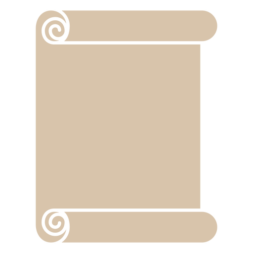 Cartulina estilo pergamino enrollado Diseño PNG