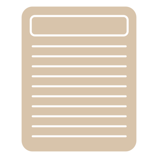 Poster board with lines for writing    PNG Design