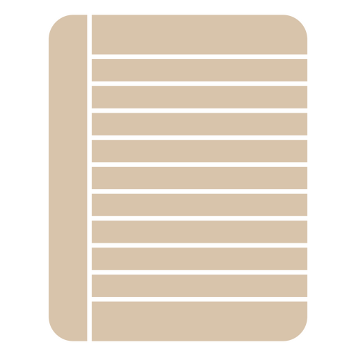 Hoja de cuaderno con líneas para escribir Diseño PNG