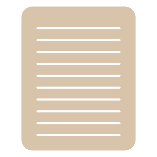 Página do caderno com linhas para escrever Desenho PNG