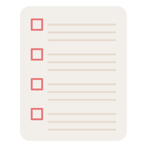 Checkbox-Blatt PNG-Design