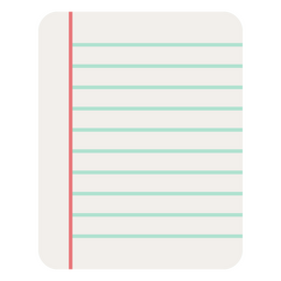 Notizbuchseite mit grüner Linie PNG-Design