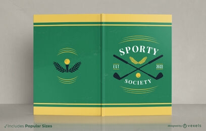 Sporty society golf book cover design
