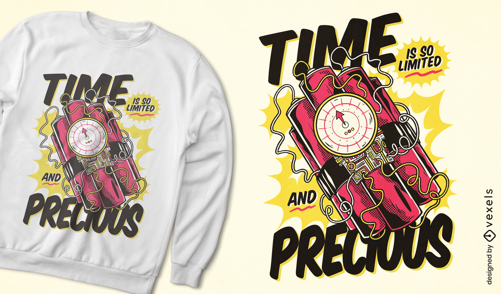 Dynamite time bomb t-shirt design