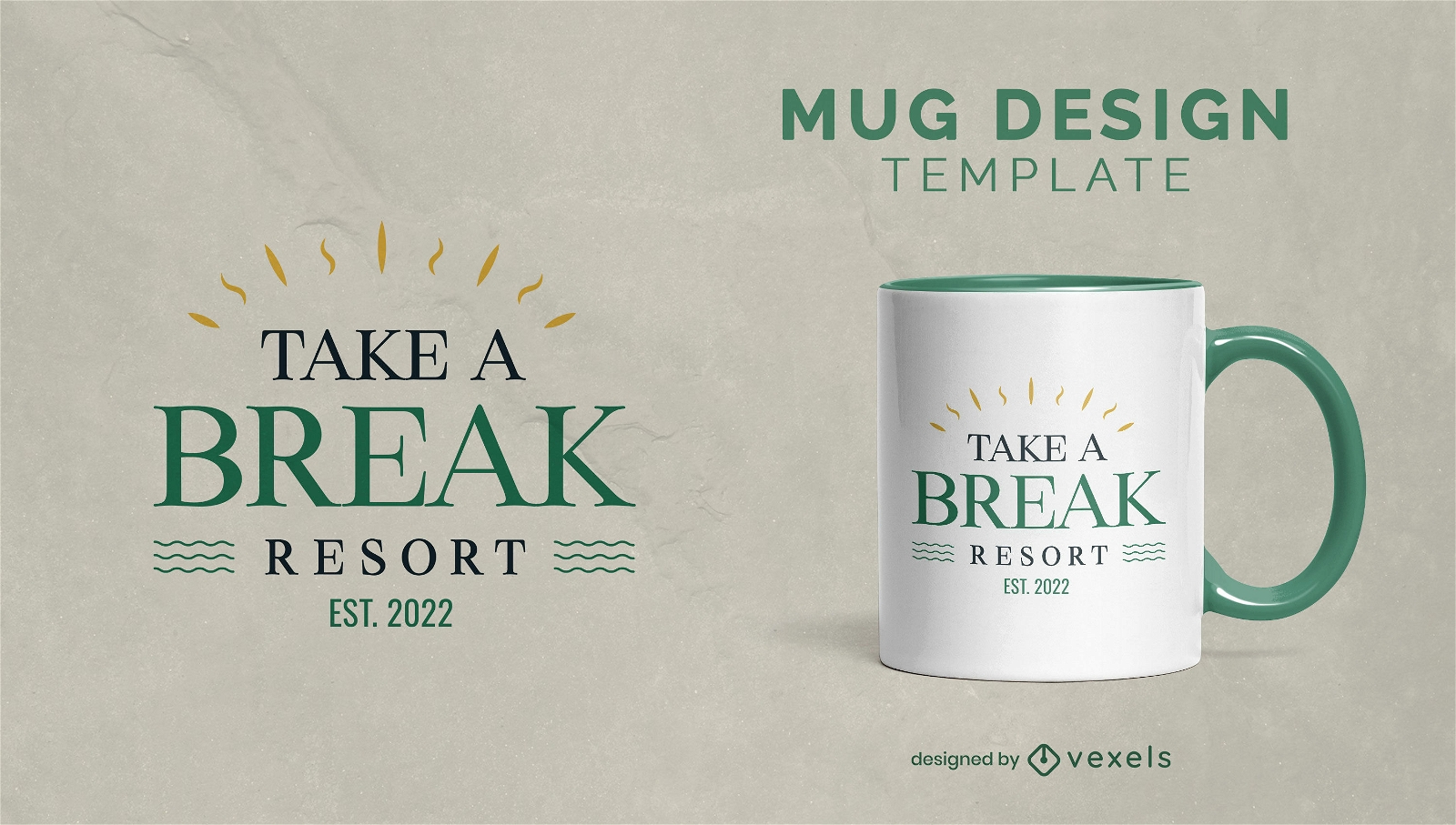 Take a break resort mug design