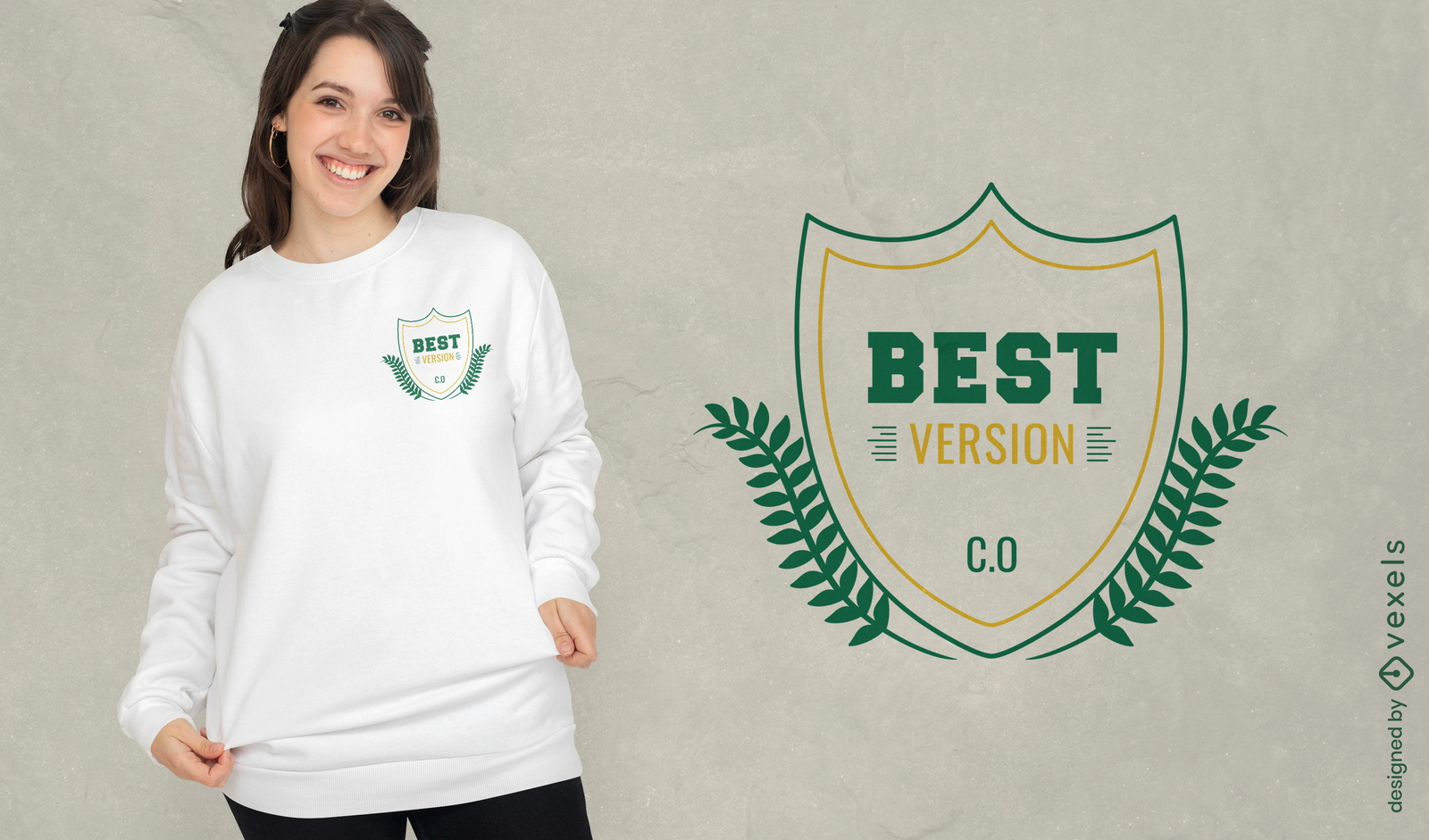 Design de t-shirt de distintivo de esporte de melhor versão